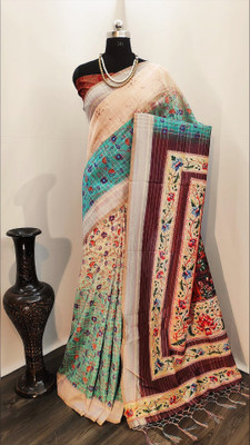 Divastri Printed Bollywood Art Silk Saree(Multicolor)
