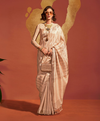 Divastri Woven Banarasi Viscose Rayon Saree(Cream)