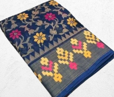 Suali Printed Mysore Pure Silk Saree(Blue)
