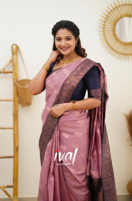 CENTURY CREATION Self Design Banarasi Jacquard Saree(Pink)