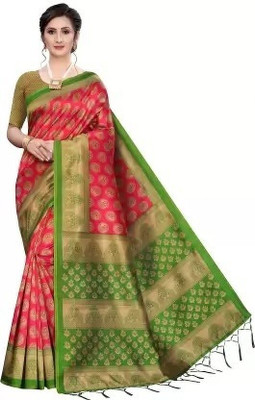 Moda Rapido Printed Bollywood Art Silk Saree(Pink)