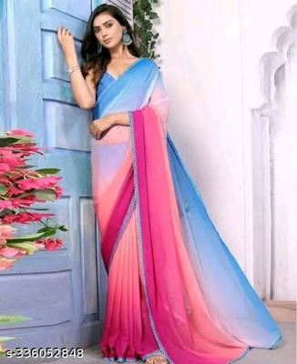 SAREEYA16 Printed Daily Wear Georgette Saree(Multicolor)