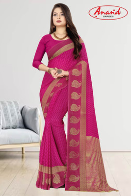 Anand Sarees Paisley Daily Wear Georgette Saree(Pink)