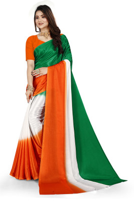 Aarunika MT Digital Print Bollywood Art Silk Saree(White)