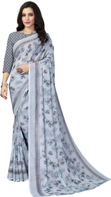 Divastri Printed Bollywood Georgette Saree(Grey)