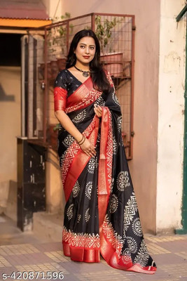 SSHAGUN LIFESTYLE Digital Print Bollywood Dupion Silk Saree(Multicolor)