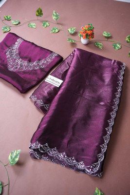 Fabcartz Embellished Bollywood Art Silk Saree(Purple)