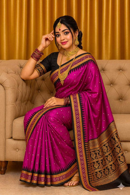 Tilfelle Woven Sambalpuri Silk Blend, Brocade Saree(Pink)