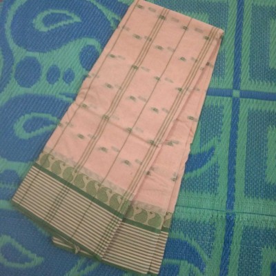 Reba saree center Self Design Tant Pure Cotton Saree(Pink)