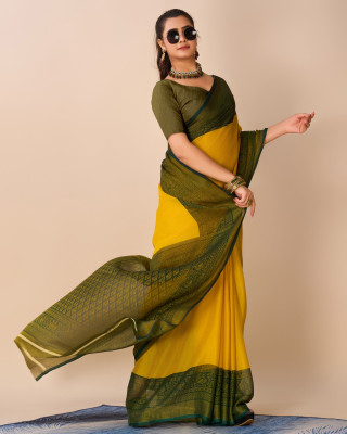 nirmal creation Floral Print Bollywood Georgette Saree(Multicolor)