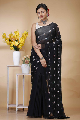 SRILOK Printed Handloom Pure Cotton Saree(Multicolor)