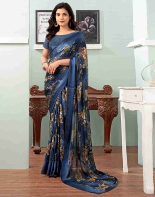 Ghan Sals Printed Bollywood Georgette Saree(Dark Blue)