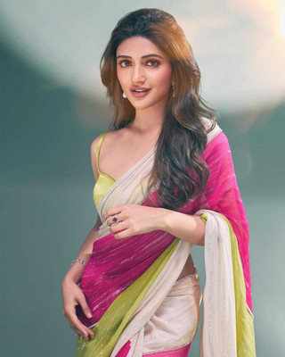 Online Bazaaar Embellished Bollywood Georgette Saree(Multicolor)