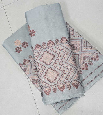 VrajVihar Woven Mekhela Chador Pure Silk Saree(Multicolor)