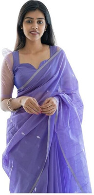 shivdarshan creation Self Design Banarasi Pure Silk, Polyester Saree(Light Blue)