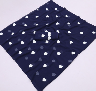 JK ETHNIC WEAR Self Design Chanderi Cotton Silk Saree(Blue)