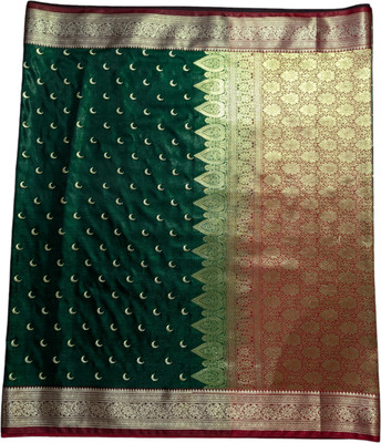 satrangi creation Embroidered Banarasi Handloom Jacquard Saree(Pack of 2, Blue)