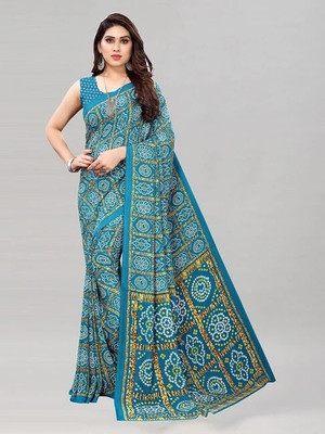 Panchvati NX Printed Daily Wear Georgette Saree(Blue)
