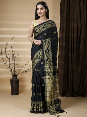 SRILOK Printed Handloom Pure Cotton Saree(Multicolor)