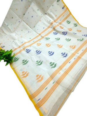 kalpana handloom Printed Handloom Cotton Blend Saree(Multicolor)