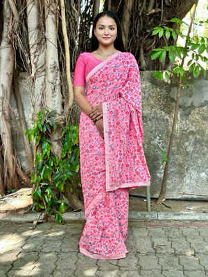 Fashion Fab Self Design Bollywood Georgette Saree(Multicolor)