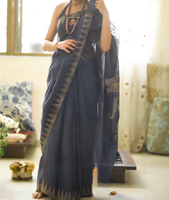 Arpita Fashion Floral Print Bollywood Linen Saree(Multicolor)