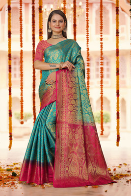 Shilpa Fashon Self Design Banarasi Art Silk Saree(Beige)