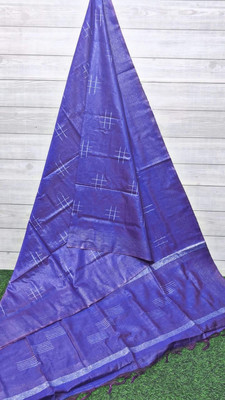 Zafreen Handloom Self Design Bhagalpuri Cotton Silk Saree(Yellow)