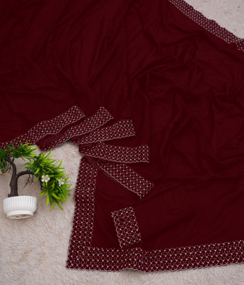 Zeekha Self Design Bollywood Georgette Saree(Dark Green)