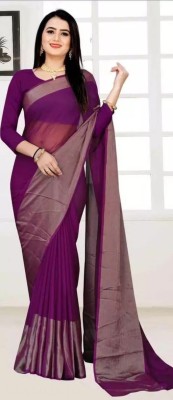 Vragi Embellished Bollywood Chiffon Saree(Magenta)