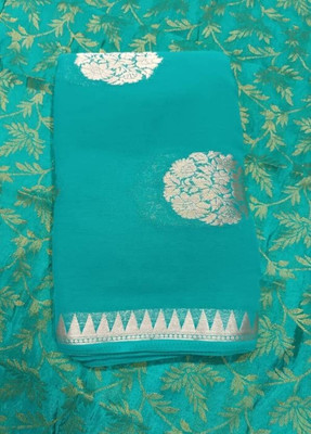 SainiVastra Printed Maheshwari Georgette Saree(Dark Blue)