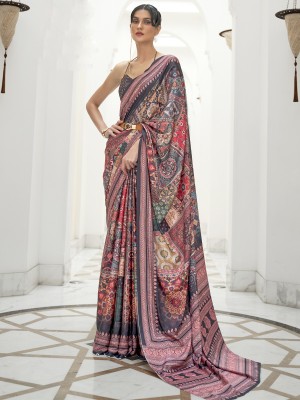 Sareemall Digital Print Daily Wear Crepe Saree(Multicolor)