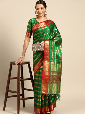 SERONA FABRICS Printed, Self Design Bollywood Art Silk Saree(Light Green)