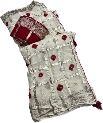 Stylish Sarees Blocked Printed, Checkered, Color Block, Hand Painted, Printed, Self Design, Woven Berhampuri Cotton Linen, Viscose Rayon Saree(Cream, Maroon)
