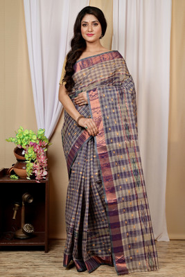 SRILOK Printed Handloom Pure Cotton Saree(Multicolor)
