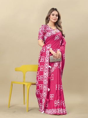 VAKHARIYAFAB Woven Bollywood Chanderi, Pure Cotton Saree(Pink)