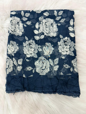 bhavika silk mills Floral Print, Printed Daily Wear Georgette Saree(Blue)