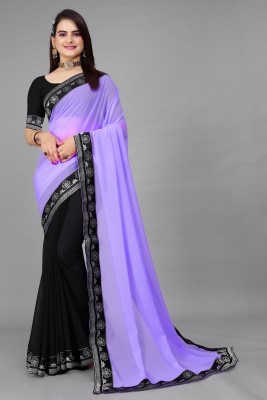 Om Sai Creation Embellished Bollywood Georgette Saree(Multicolor)