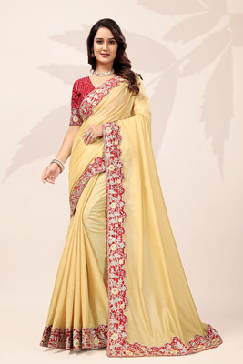 Brahmani Creation Printed Bandhani Georgette Saree(Yellow)