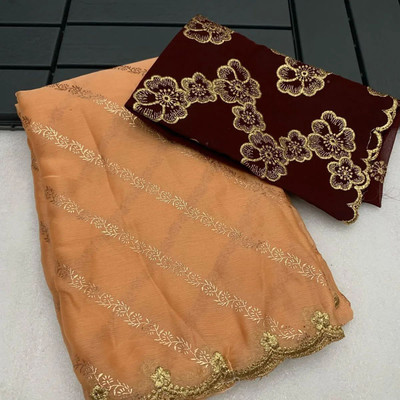 CLICKTHEMALL Self Design Leheria Satin Saree(Orange)