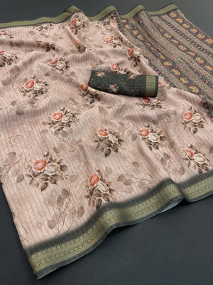 APERA Printed Bollywood Art Silk Saree(Beige)