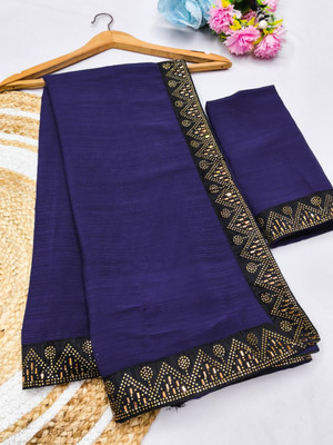 riyanshi fashion Embellished Bollywood Georgette Saree(Blue)