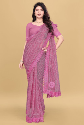 A To Z Cart Embellished Bollywood Lycra Blend Saree(Multicolor)