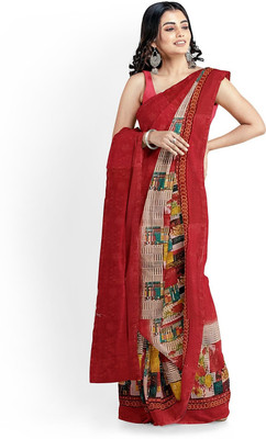 Saadhvi Printed Bandhani Georgette Saree(Multicolor)