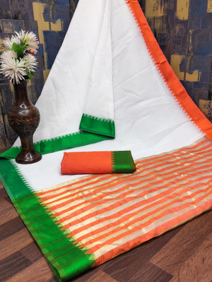 MUSHAK Self Design Gadwal Cotton Silk Saree(Multicolor)