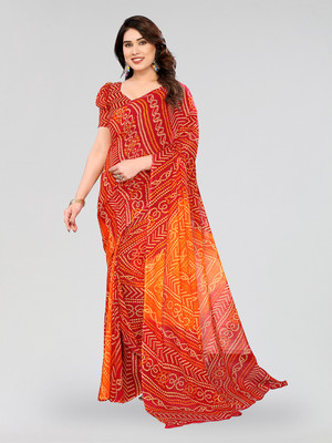 Moda Rapido Printed Daily Wear Georgette Saree(Red)
