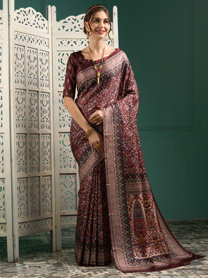 Divastri Digital Print Bollywood Art Silk Saree(Maroon)