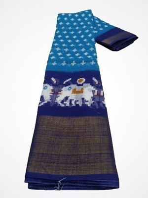 Saadhvi Printed Bollywood Georgette Saree(Light Blue)