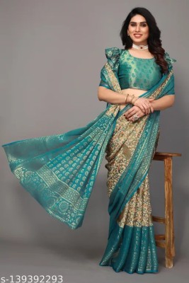 Sitanjali Paisley Bollywood Brasso Saree(Light Blue)