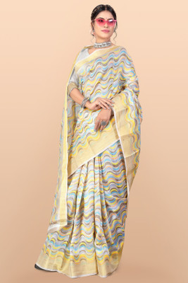 Leelavati Self Design Daily Wear Cotton Blend Saree(Grey)
